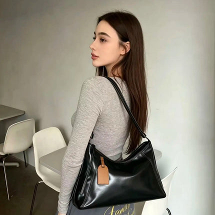 Borsa in pelle morbida, borsa a tracolla da donna, borsa di alta qualità, borsa da lavoro.