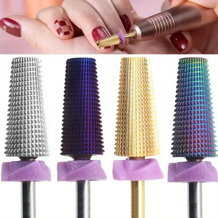 5‑In‑1 2XF Tungsten Carbide Nail Drill Bit High Hardness Multifunctional Drill Bits For Gel Polish Removal Manicure Pedicure Nail Art Grinding Tools 2028