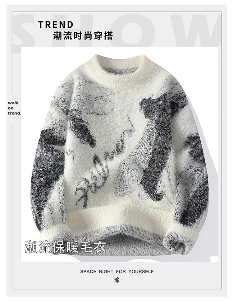 2026 Winter Sweaters for male men thick O-neck sweater men Student youth sweaters autumn Men's wool Casual Knitwear Pullover