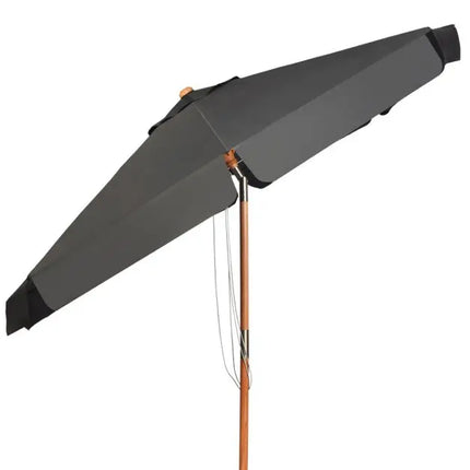 Ombrellone da Patio in Legno di Faggio da 300 cm con Tetto Ventilato, Regolabile a 2 Livelli di Altezza e Angolazione, per Giardino, Piscina, Spiaggia