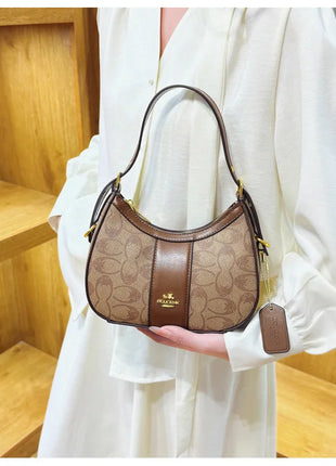 Borsa di lusso da donna 2026 Nuova borsa a tracolla diagonale a spalla singola stampata retrò in PU di alta qualità