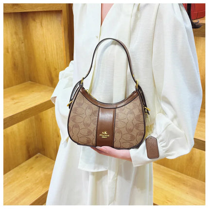 Borsa di lusso da donna 2026 Nuova borsa a tracolla diagonale a spalla singola stampata retrò in PU di alta qualità
