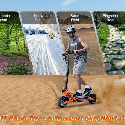 RCB D7 D7 PRO Monopattino Elettrico, Monopattino Elettrico per Adulti, Autonomia 80-110KM,  500W, 25KM/H, Pieghevole, Display LED, Controllo APP, Freni a Disco, Doppia Sospensione, Pneumatici 10 Pollici, Carico 150KG