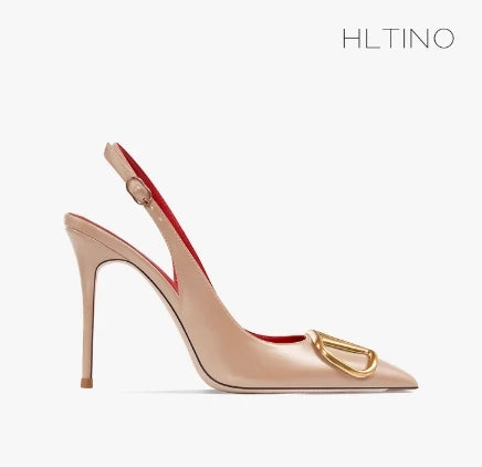 HLTINO Fahion Slingback Nero Comode Scarpe Estive da Donna Sandali con Tacco Alto 2025 Tendenza per Abito da Festa di Nozze