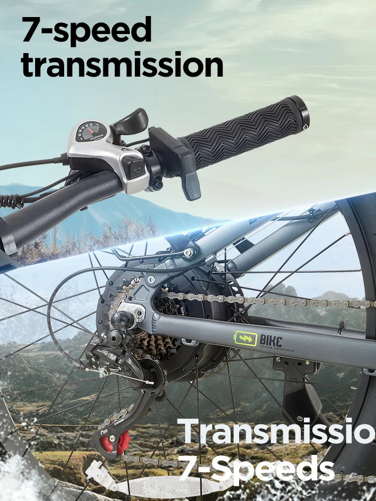 BURCHDA RX80 Bicicletta Elettrica da Montagna 1000W 50KM/H, Batteria al Litio 48V20AH, Pneumatici Fat 4.0 da 26 Pollici, E-Bike per Adulti