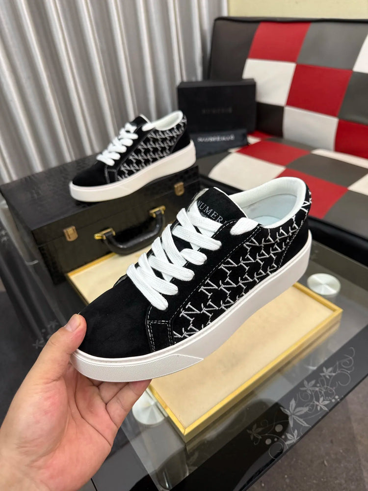 Designer Faithful Low-Top Numeris Sneakers Heightening Casual Sports White Board oes for Couples Lightweight Rubber Outsole