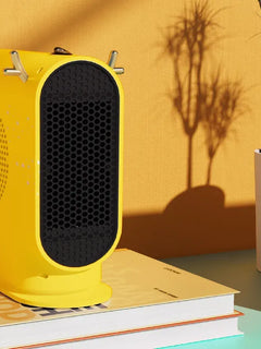 600W Portable Electric Heater with PTC Technology for Desk and Home, 220V Low-Consumption Mini Heater with Overheat Protection and Reindeer Design, 26cm