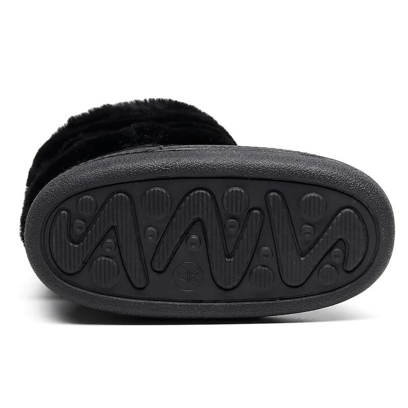 Women's Furry Boots New Warm Skiing Winter Boots Women Space Boots Trendy Ladies Winter Shoes Non-slip Girls Snow Boots