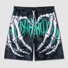 Pantaloncini da uomo estivi con stampa di elementi a mano scheletro Pantaloncini ad asciugatura rapida Pantaloncini sportivi traspiranti alla moda estiva da uomo Tendenza confortevole platinumshop