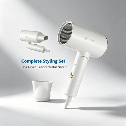 Foldable Hair Dryer 2000W High Power Portable Travel Hair Dryer Cold Air Function 220‑240V For Home Hotel Household Use