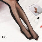 Calzamaglia da donna Sexy Plus Size calze di seta a pois piccole calze sottili Vintage finte calze da tatuaggio collant calzetteria femminile
