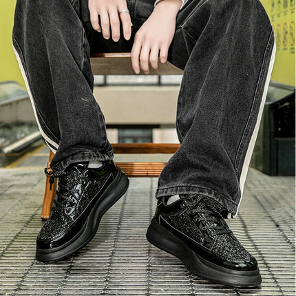 New Men Skateboard Shoes Platform Trend Sport Shoes Women Sneaker Sequin Shoes for Men Chaussure Homme Female Sneakers
