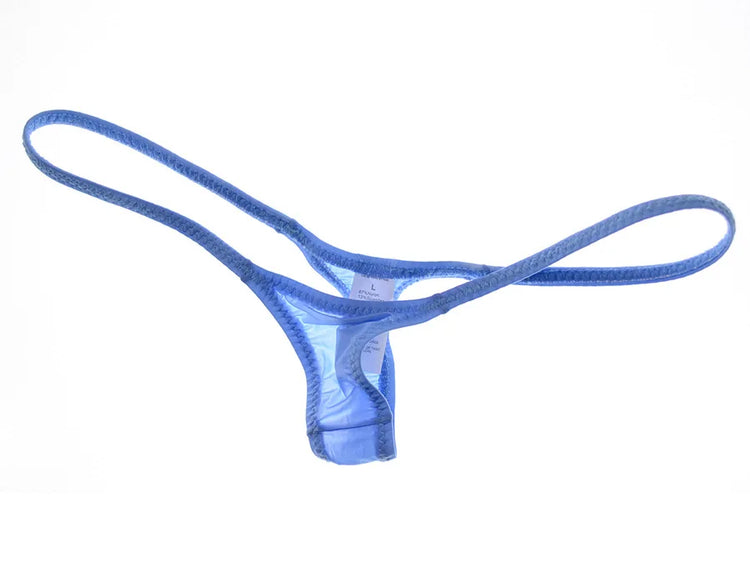 Women's Thin Ice Silk High Elastic Thong Mini Low-rise Sexy Sheer Single Layer Underwear