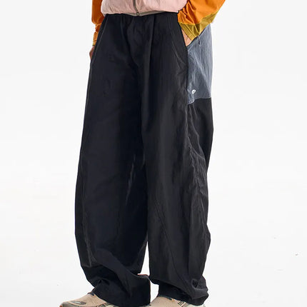 Men Women Splice Fashion Outdoor Loose Casual Lightweight Quick Dry Sports Cargo Baggy Pants Track Trouser Jogger Sweatpants