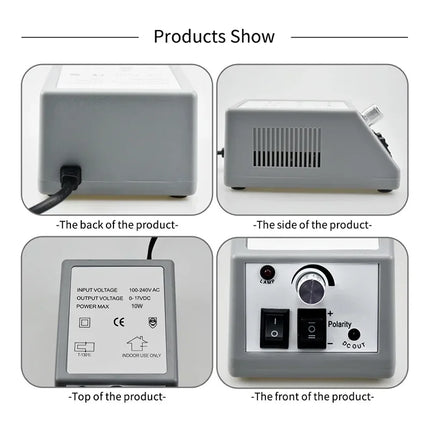 2000 Series Electric Nail Filing Machine, Smooth high rotating speed for acrylic soak-off removal and sidewall buffing, Professional Manicure Pedicure Polisher for daily nail studio detailed shaping work