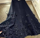 Luxury Style Beaded Woolen Trumpet Faldas 2025 Winter Autumn Thickend Warm Skirt High Waist Mid-length Skirt For Women Clothes PlatiNum