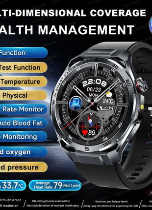 Nuovo Smartwatch 2026 con Analisi del Grasso Corporeo ECG+PPG, Acido Urico, Pressione Sanguigna, Ossigeno nel Sangue, Chiamate Bluetooth, Orologio Sportivo Intelligente per Uomini e Donne platinumshop
