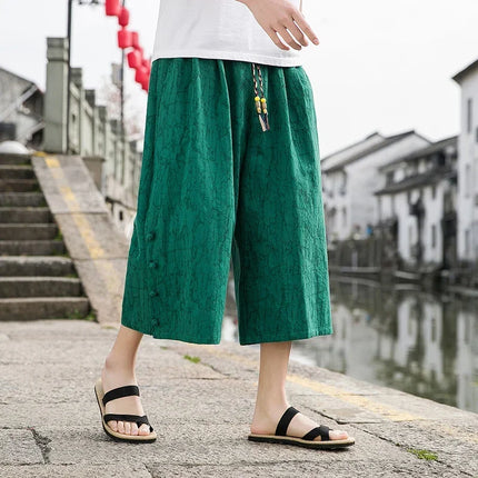 Pantaloni da samurai giapponesi Kimono da uomo Pantaloni casual in cotone retrò da uomo Pantaloni larghi casual Hip Hop Harajuku di alta qualità da uomo