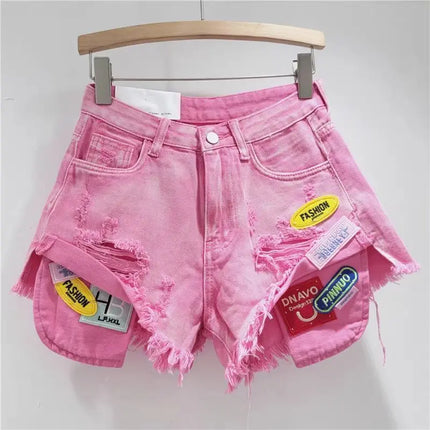Pantaloncini Estivi in Denim con Frange per Ragazze, Nuovi Stili alla Moda, Versatili e Personalizzati, Shorts Strappati Trendy da Donna
