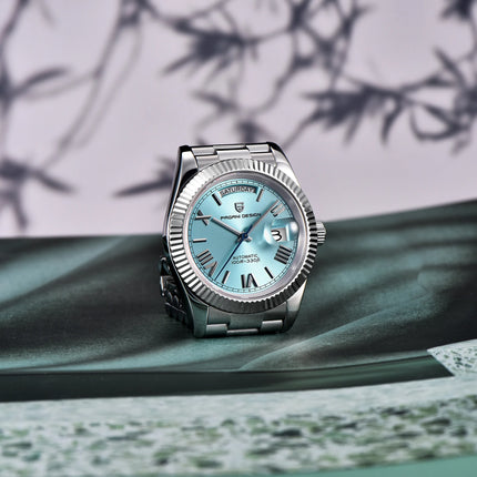 PAGANI DESIGN Nuovo Orologio da Uomo 40mm con Calendario Settimanale, Acciaio Inossidabile, Impermeabile 100M, Vetro Zaffiro AR, Movimento Giapponese di Lusso