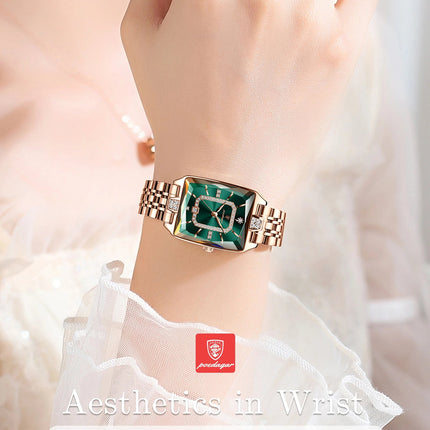 POEDAGAR Orologio da donna di lusso Impermeabile Data Orologio da polso da donna casual di alta qualità Orologio da donna elegante al quarzo in acciaio inossidabile platinumshop