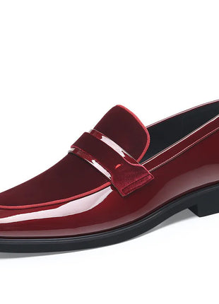 Nuove Scarpe da Cerimonia di Lusso per Uomo, Mocassini Rossi in Pelle Scamosciata, Calzature Formali Eleganti, Zapatos Hombre