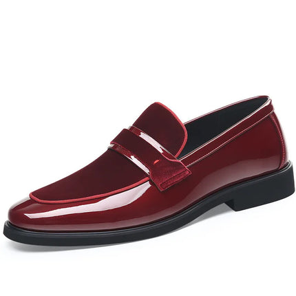 Nuove Scarpe da Cerimonia di Lusso per Uomo, Mocassini Rossi in Pelle Scamosciata, Calzature Formali Eleganti, Zapatos Hombre