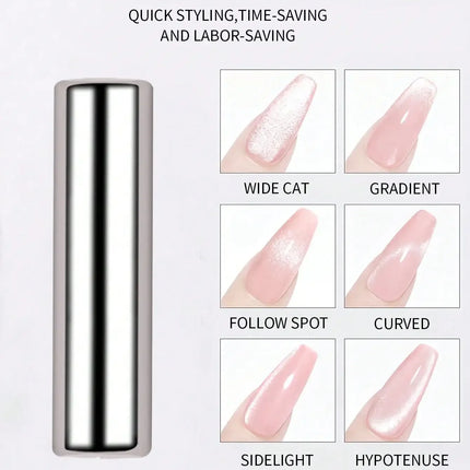 3x0.7cm Round Nail Art Cat Eye Gel Magnetic Pen for Gel Polish 3D Cat Eye Nails Painting Strong Magnet Stick Manicure DIY 2030