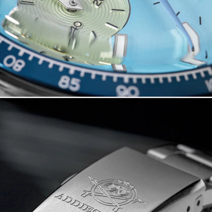 ADDIESDIVE 37mm Watch For Men Chronograph 10Bar Diver BGW9 Luminous Bubble Mirror Glass AD2539 Aluminum Ring VK63 Quartz Watches