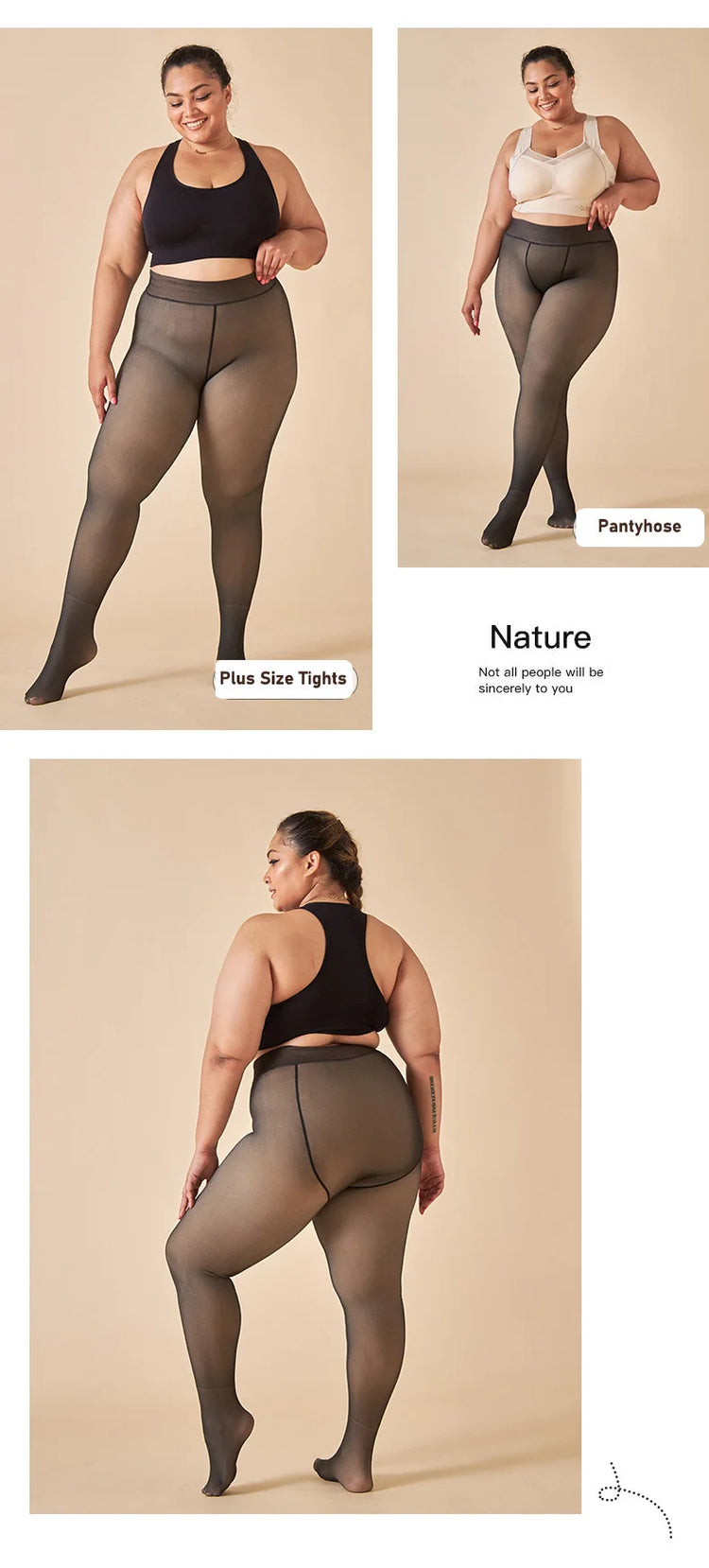 Calze termiche Donna Collant foderato in pile Caldo inverno Vita alta Collant nero traslucido sexy Collant legging termico Donna