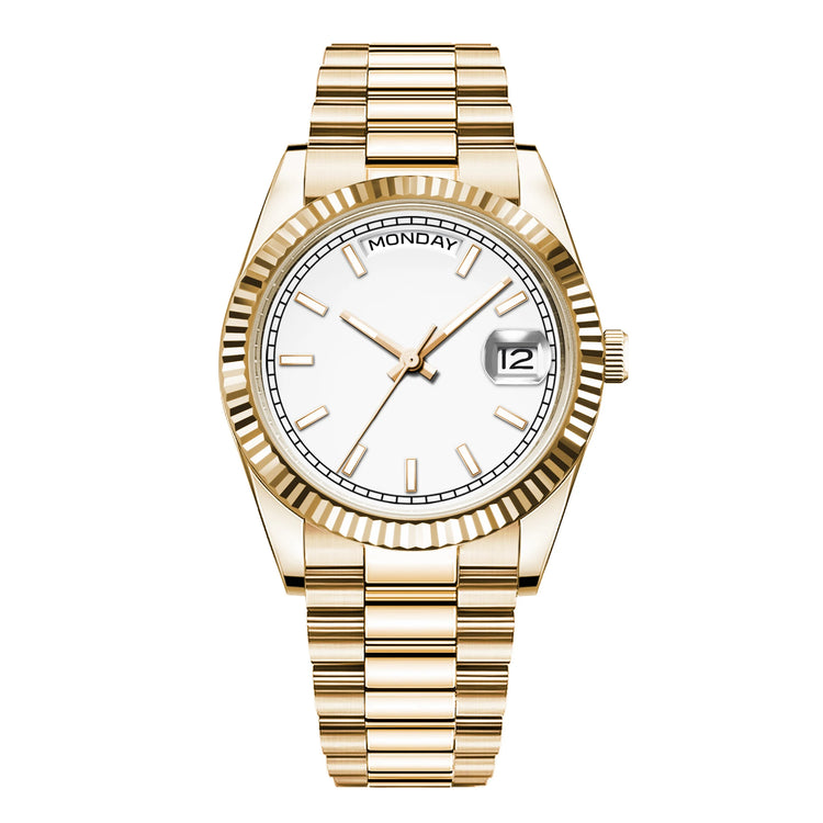 Custom Logo Diy 36/39MM Dial Automatic Mechanical Watches For Man Week Date Type Sapphire Luxury Waterproof Diving Man Watches
