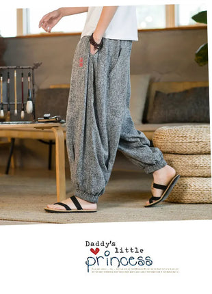 Pantaloni da jogging in seta di ghiaccio da uomo pantaloni casual stile Harajuku cinese da uomo pantaloni sportivi Harlem allentati ricamati streetwear 5XL