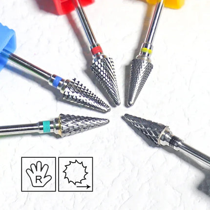 Carbide Large Cone Nail Drill Bits Electric Milling Cutter For Gel Polish Removal Grinding DIY Home Salon Manicure Pedicure Nail Art Accessories Supplies