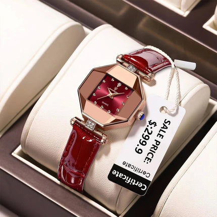 POEDAGAR Orologio da donna di alta qualità Orologi al quarzo in pelle impermeabile per donna Orologio da polso da donna casual di moda di lusso regalo Reloj platinumshop