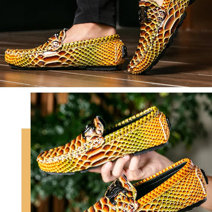 Mocassini in Pelle da Uomo 39-46, Scarpe Eleganti per Matrimoni e Feste, Calzature di Alta Qualità, Mocassini Slip-on di Lusso per Uomo