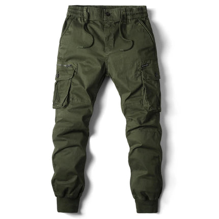 New Cotton Men Cargo Pants Khaki Casual Men Tactical Joggers Cargo Multi-Pocket Fashion Black Army Light gray Trousers Work Wear