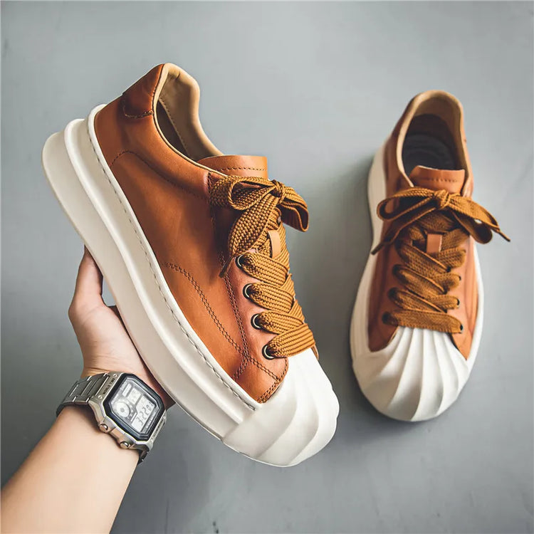 Sneakers Casual Men Designer Classic Shell Toe Board Shoes Fashion Leather Fabric Breathable Height Increased Platform Gym Shoes