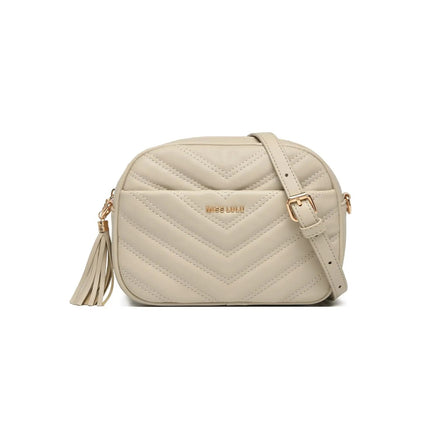 Miss Lulu WOMEN'S shoulder bag Tassel Small Crossbody Bag Elegant Golden Hardware handbag For WOMEN'S PlatiNum