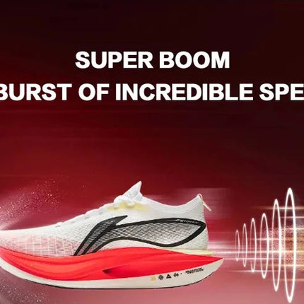 Li-Ning Unisex FEIDIAN 5 ELITE Racing Running Shoes SUPER BOOM LiNing CARBON-FIBER PLATE Shoes Anti-Slip Sneakers ARMV003 PlatiNum