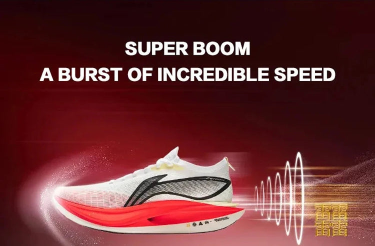 Li-Ning Unisex FEIDIAN 5 ELITE Racing Running Shoes SUPER BOOM LiNing CARBON-FIBER PLATE Shoes Anti-Slip Sneakers ARMV003 PlatiNum