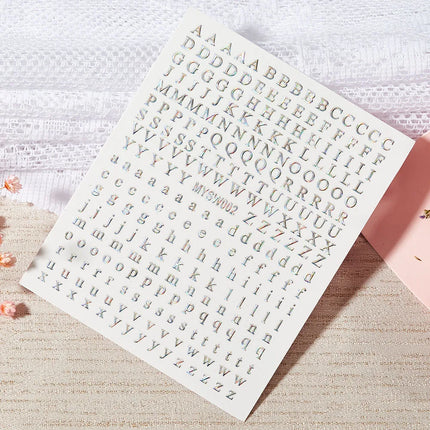 1PC 26-English Alphabet Number 3D Self-adhesive Nail Art Decal Sticker Word Small Letter Nail Decals Sticker Manicure Decoration