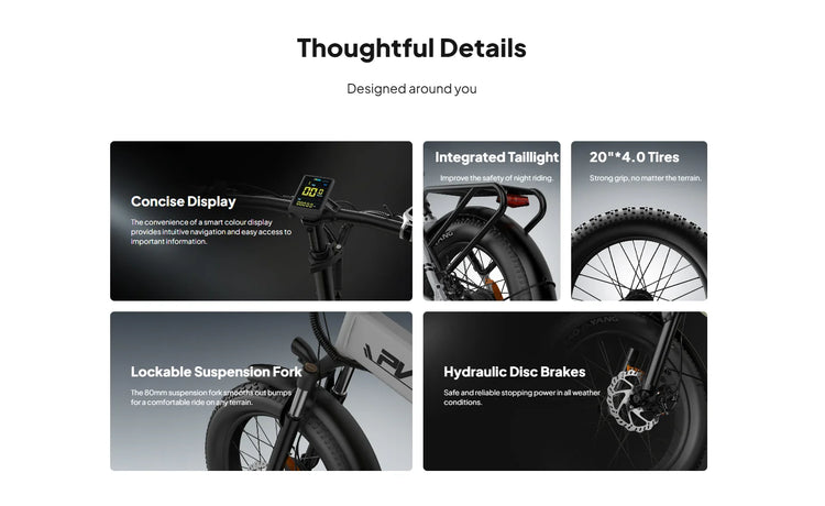 [EU DIRECT] Bicicletta Elettrica Pieghevole PVY Z20 PLUS, Pneumatici Fat da 20*4.0 Pollici con Tripla Sospensione Ammortizzata, Coppia 100N.m, Batteria 48V 16.5Ah - Grigio