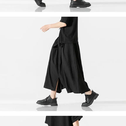 Pantaloni da uomo in stile giapponese Harajuku pantaloni larghi 2025 primavera maschile streetwear Y2K moda punk casual pantaloni a gamba larga a vita alta
