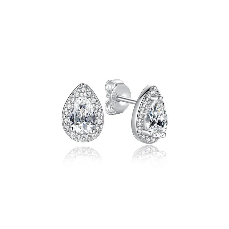 Orecchini Originali in Argento Sterling 925, Modello 2026, a Perno e a Cerchio con Cristalli, per Donna, in Oro Rosa, con Corona, Cuore, Infinito, Ape, Gioielli platinumshop