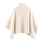 Asymmetric Knit Poncho Cape Loose Solid Color Minimalist Warm Shawl Wrap Outerwear Commuter High Street Pullover 202606H