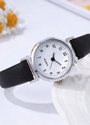 Orologio da donna alla moda con quadrante piccolo, cinturino in pelle casual, orologi da polso al quarzo da donna platinumshop