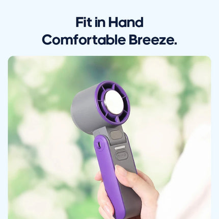 Ventilatore Portatile ad Alta Velocità con Raffreddamento Rapido, Ricaricabile 3600mAh, 100 Velocità Regolabili, Mini Ventilatore Pieghevole Turbo e Cordino