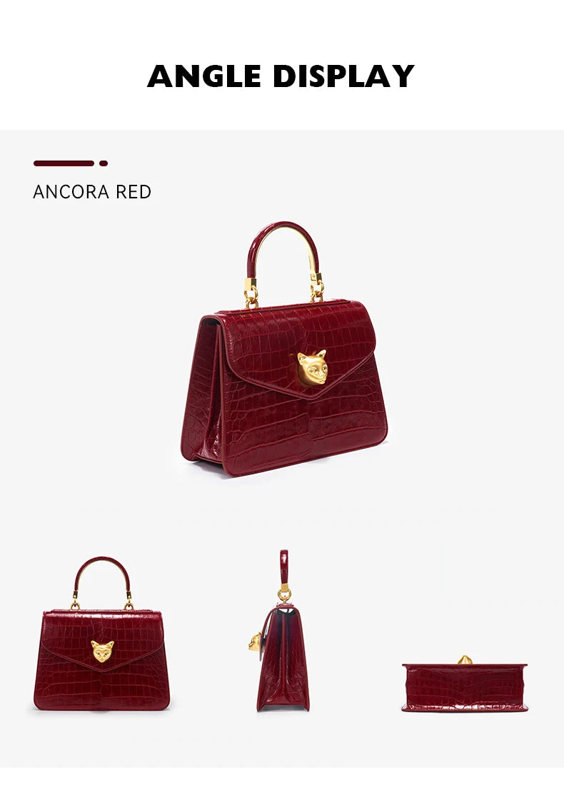 2025 BAFELLI CAT DONNA NUOVA PATTERN CROCODILE IN PELLE FASHION BORSA STYLISH BUSINESS FEMALE IN PELLE BRAND DI LUSSO OL PURSE