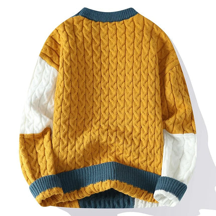 New Winter Men Outwear Loose O-neck Knitted Pullovers Man WarmTurtlenecks Man Casual Sweaters Quality Male Pullovers Size 4XL