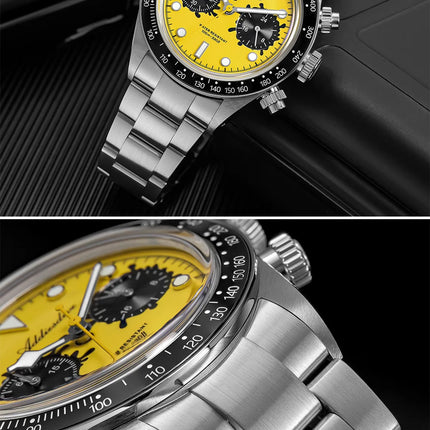 ADDIESDIVE Men Watches New VK64 Quartz Wristwatch Luxury Chronograph Luminous BGW9 Ceramic Bezel Domed Glass 100m Waterproof